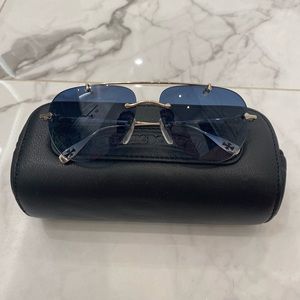 Chrome hearts sunglasses silver with blue lenses never worn